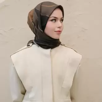 MASAL DESEN İTHAL SOFT PAMUK ACI KAHVE EŞARP