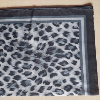 LEOPAR DESEN GRİ ŞAL