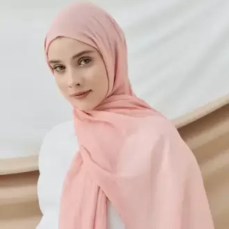DÜZ BAMBU KRAŞ TOZ PEMBE ŞAL