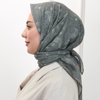 LOCELLA PAMUK VUAL HAKİ YEŞİL EŞARP