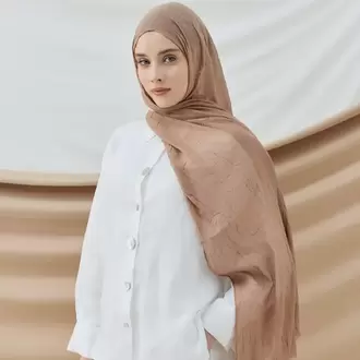 DÜZ BAMBU KRAŞ KOYU VİZON ŞAL