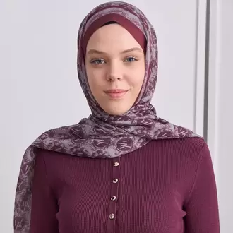MK DESEN BORDO SOFT ŞAL
