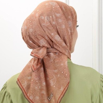 LOCELLA PAMUK VUAL CAMEL EŞARP