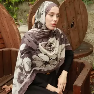 BLOOM DESEN TOZLU KAHVE BAMBU KRAŞ ŞAL