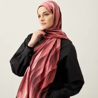 KUMUL DEGRADE DESEN BORDO ŞAL