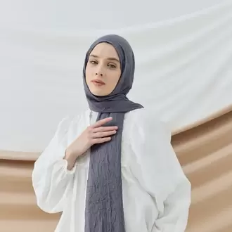 DÜZ BAMBU KRAŞ KOYU GRİ ŞAL