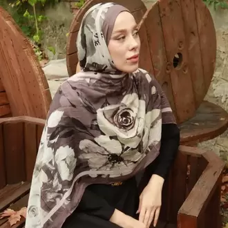 BLOOM DESEN TOZLU KAHVE BAMBU KRAŞ ŞAL