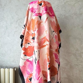 GİZEM DESEN MERCAN PEMBE BAMBU KRAŞ ŞAL
