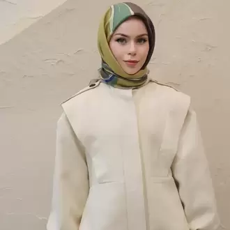 MASAL DESEN İTHAL SOFT PAMUK YEŞİL-HARDAL EŞARP