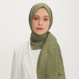 ARMİNE TREND OUTLET YEŞİL ORGANİK KOTON ŞAL