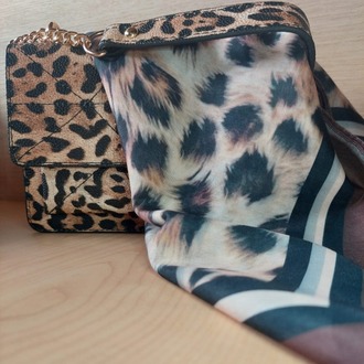 LEOPAR DESEN KAHVE ŞAL