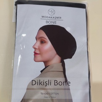 MODAKAŞMİR DİKİŞLİ SİYAH BONE
