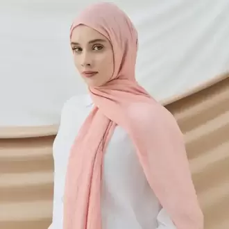 DÜZ BAMBU KRAŞ TOZ PEMBE ŞAL