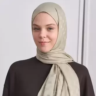 KIVRIM DESEN İPEKSİ JAKAR ANTİK BEJ ŞAL