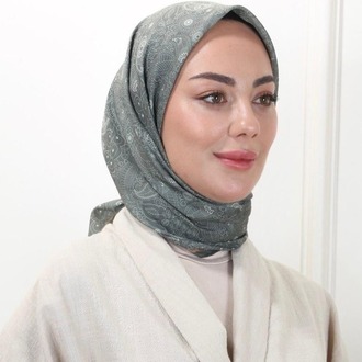 LOCELLA PAMUK VUAL HAKİ YEŞİL EŞARP