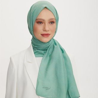 ARMİNE TREND OUTLET SU YEŞİLİ ORGANİK KOTON ŞAL