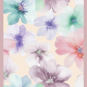 AYLİN DESEN PASTEL KRİSTAL BAMBU KRAŞ ŞAL
