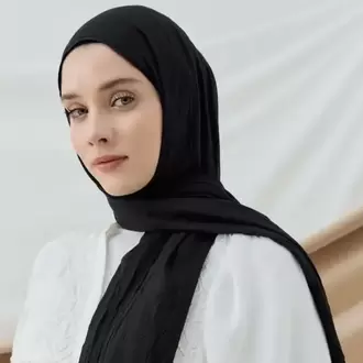 DÜZ BAMBU KRAŞ SİYAH ŞAL