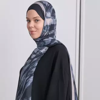 MOTİON  DESEN SİYAH-İĞDE BAMBU ŞAL
