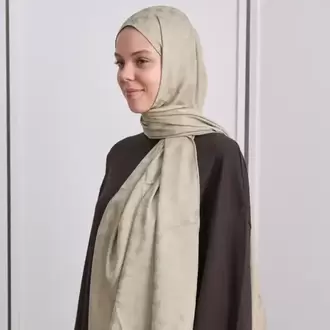 KIVRIM DESEN İPEKSİ JAKAR ANTİK BEJ ŞAL