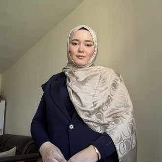 Doğal Elyaf Şal Krem Rengi