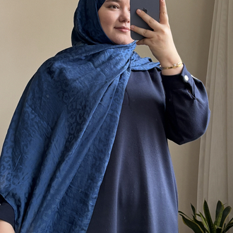 Ayrobin Pamuk Jakar Şal ( indigo ) 