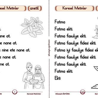 1.Sınıf Karesel Metinler Kitapçığı