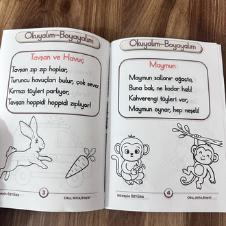 Oku – Anla – Boya | 1. Sınıflar İçin Eğlenceli Okuma Kitapçığı