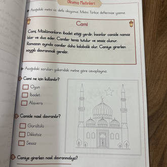 1. Sınıflar Her Güne Bir Ramazan Metni(30 tane metin)
