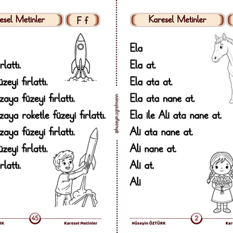 1.Sınıf Karesel Metinler Kitapçığı