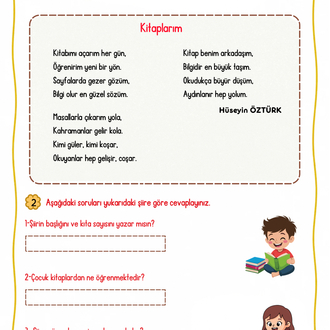 2.Sınıf Türkçe Yaz Tatili Tekrar Çalışmaları