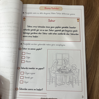 1. Sınıflar Her Güne Bir Ramazan Metni(30 tane metin)