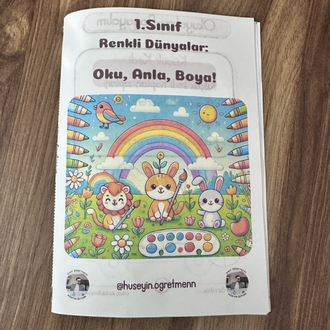 Oku – Anla – Boya | 1. Sınıflar İçin Eğlenceli Okuma Kitapçığı