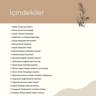 Dijital Hayatı Sadeleştirme Rehberi E Kitap – 61 Sayfalık + 13 İnteraktif Tablo