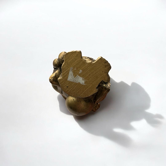 Vintage pirinç görünümlü Laughing Buddha