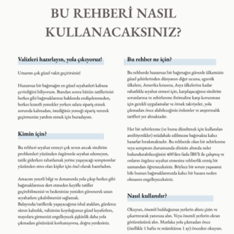 HUZURSUZ BAĞIRSAK İLE HUZURLU SEYAHAT