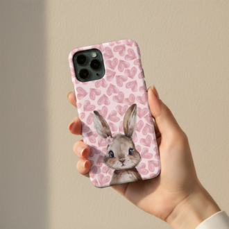 iPhone Uyumlu Sevimli Tavşan Tasarımlı Kılıf