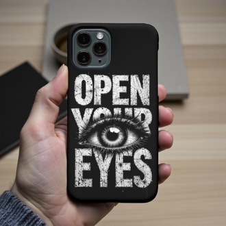 iPhone Uyumlu Open Your Eyes Tasarımlı Kılıf