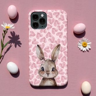 iPhone Uyumlu Sevimli Tavşan Tasarımlı Kılıf