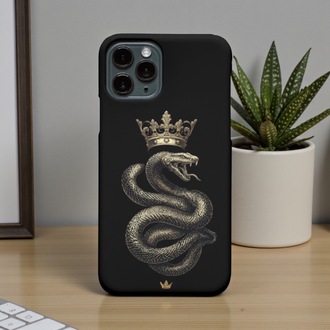 iPhone Uyumlu Taçlı Yılan Tasarımlı Kılıf