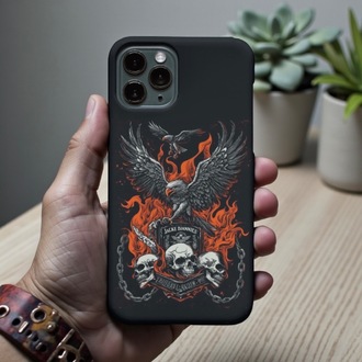 iPhone Uyumlu Kurukafalı Jack Daniels Tasarımlı Kılıf