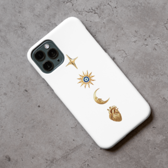 iPhone Uyumlu Altın Semboller Tasarımlı Kılıf