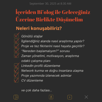 Biyoloğunuzla Online Görüşme