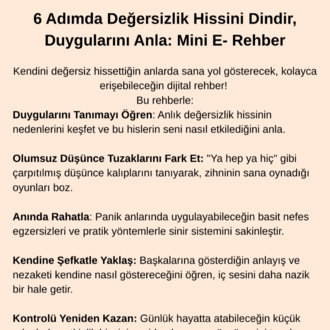Değersizlik Hissinden Kurtulma Yolları