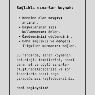 Sınır Koyma Rehberi