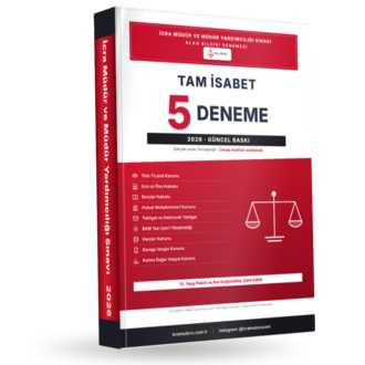 TAM İSABET İcra Müdür ve Müdür Yardımcılığı Sınavı - 5 Deneme Seti