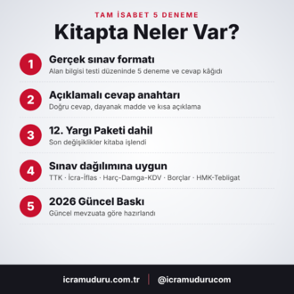 TAM İSABET İcra Müdür ve Müdür Yardımcılığı Sınavı - 5 Deneme Seti