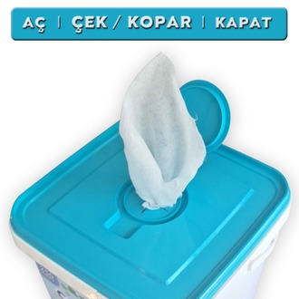 Yüzeyler için Islak Temizlik Mendili / Havlusu – 350 ’li Kova Ambalaj / Dowe Sabun
