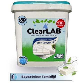 Yüzeyler için Islak Temizlik Mendili / Havlusu – 350’li Kova Ambalaj / Beyaz Sabun