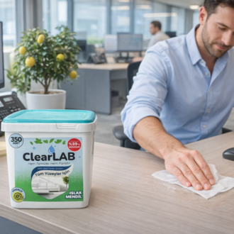 ClearLab - Yüzeyler için Islak Temizlik Mendili / Havlusu – 250’li Kova Ambalaj